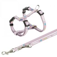   Hám Pórázzal Junior&Puppy M–L: 27–45 cm/10 mm, 2.00 m, Világos Lila