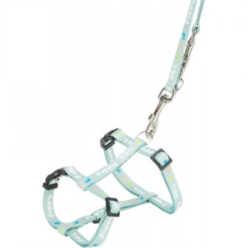 Hám Pórázzal Junior&Puppy M–L: 27–45 cm/10 mm, 2.00 m, Menta