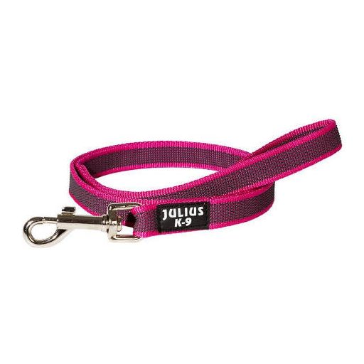 Julius-K9 Color&Gray gumírozott póráz, pink-szürke - 20mm/1,2m
