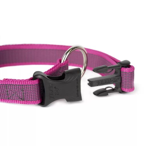 Julius-K9 Color&Gray nyakörv, 25mm/39-65cm - pink-szürke