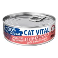   Cat Vital konzerv mousse marhával és csirkével felnőtt macskáknak 85g