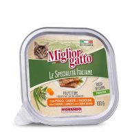   Migliorgatto pástétom csirkehússal, répával és zöldborsóval 100g