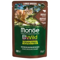 Monge Cat Bwild GM 85g Alutasak Bölény + Zöldség