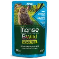 Monge Cat Bwild GM 85g Alutasak Szardella + Zöldség