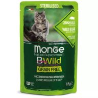   Monge Cat Bwild GM 85g Alutasak STERIL Vaddisznó + Zöldség