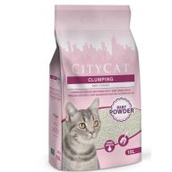   Macskaalom Citycat Csomósodó Fehér Bentonit Baby Powder 10l
